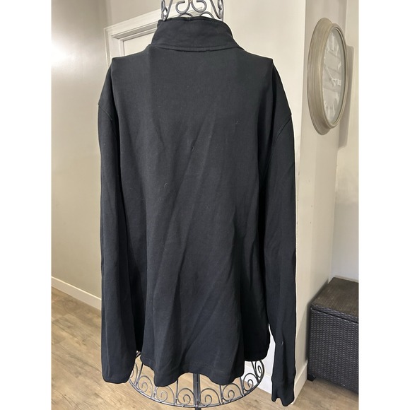 Ted Baker London Mens Half Zip Pullover 100% Cotton Sweatshirt Black Sz 6 (2XL) - Picture 3 of 7
